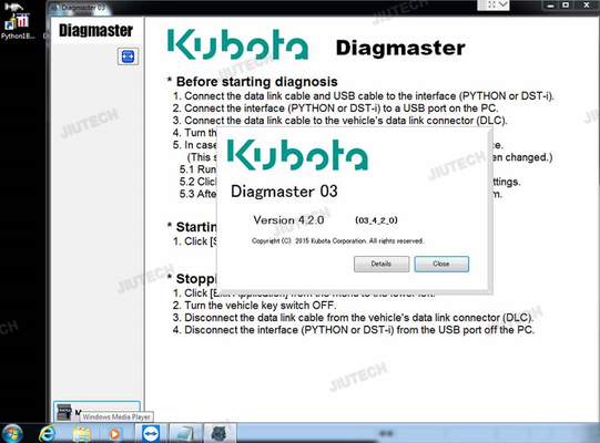 FOR KUBOTA DIAGNOSTIC KIT PYTHON FOR KUBOTA DIAGMASTER PYTHON INTERFACE KUBOTA TAKEUCHI DIAGNOSTIC TOOL+CF54 LAPTOP