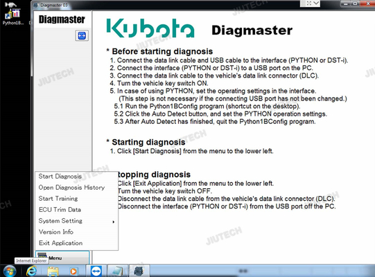 FOR KUBOTA DIAGNOSTIC KIT PYTHON FOR KUBOTA DIAGMASTER PYTHON INTERFACE KUBOTA TAKEUCHI DIAGNOSTIC TOOL+CF54 LAPTOP