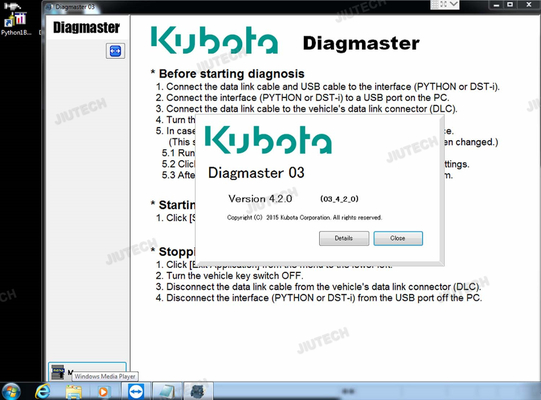 FOR KUBOTA DIAGNOSTIC KIT PYTHON FOR KUBOTA DIAGMASTER PYTHON INTERFACE KUBOTA TAKEUCHI DIAGNOSTIC TOOL+CF54 LAPTOP