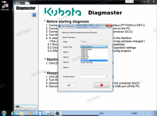 FOR KUBOTA DIAGNOSTIC KIT PYTHON FOR KUBOTA DIAGMASTER PYTHON INTERFACE KUBOTA TAKEUCHI DIAGNOSTIC TOOL+CF54 LAPTOP