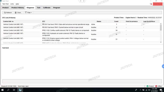 2.8 Vocom 88890300 Vocom OBD2 Adapter OBD Scanner 24v Truck Excavator Diagnostic CF19