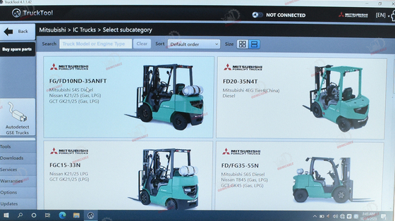 Trucktool 4.1.1.42 Auto Forklift Diagnostic Software For Mitsubishi With Cf53 Laptop Crown Adapter + Cables