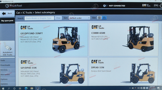 Trucktool 4.1.1.42 Auto Forklift Diagnostic Software For Mitsubishi With Cf53 Laptop Crown Adapter + Cables