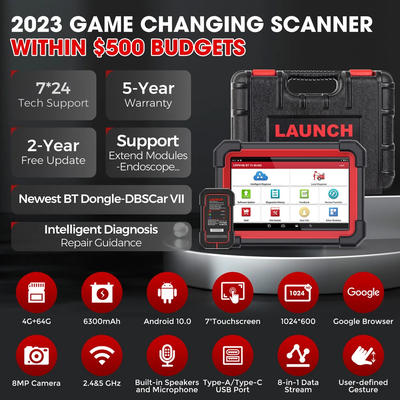 LAUNCH X431 CRP919E BT Car Diagnostic Tool DBScar VII VCI Auto OBD OBD2 Scanner Active Test ECU Coding CANFD DOIP 31+ Re