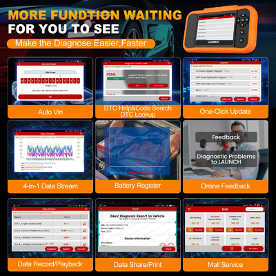 LAUNCH X431 ELITE 2.0 BBA FGC Car Diagnostic Tools Auto OBD OBD2 Scanner All System ECU Coding Active Test Free Update O