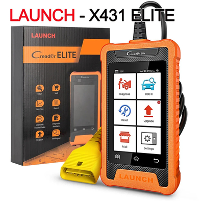 LAUNCH X431 Elite Car Full System Diagnostic Tools Auto OBD OBD2 Scanner Active Test ECU Coding Multilingual Free Update