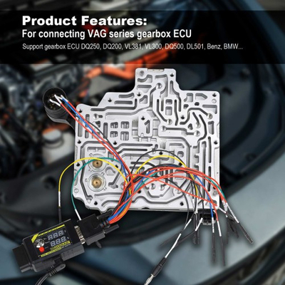 Newest GODIAG GT107+ DSG Plus Gearbox Data Adapter with Voltage Current Display Detachable gold-plated DB9 connection interface