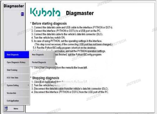 FOR KUBOTA DIAGNOSTIC KIT PYTHON FOR KUBOTA DIAGMASTER PYTHON INTERFACE KUBOTA TAKEUCHI DIAGNOSTIC TOOL+CF54 LAPTOP
