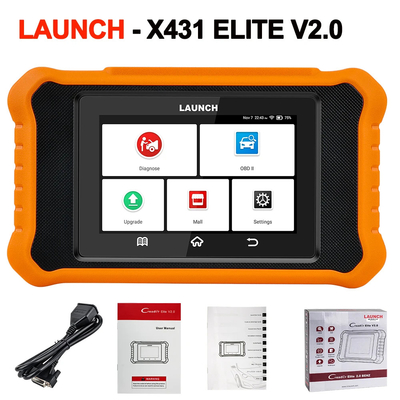 LAUNCH X431 Elite 2.0 Car Full System Diagnostic Tools Auto OBD OBD2 Scanner Active Test ECU Coding Multilingual Free Up