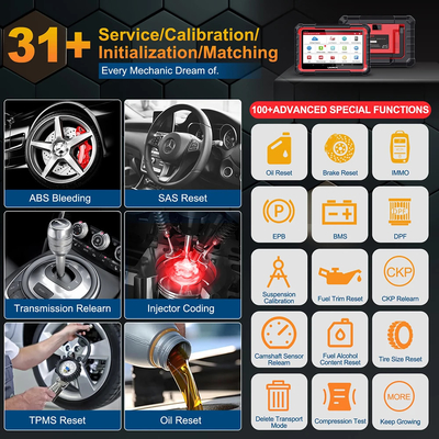 LAUNCH X431 PRO ELITE 8'inch Car Diagnostic Tools Auto OBD OBD2 Scanner All System CANFD/DOIP Active Test 32 Reset ECU C