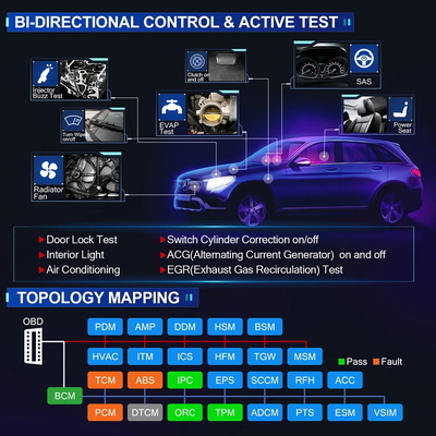 LAUNCH X431 PAD V ELITE 10.1' Car Diagnostic Tools Auto ECU Online Programming Coding X-PROG 3 Key programmer Auto obd2