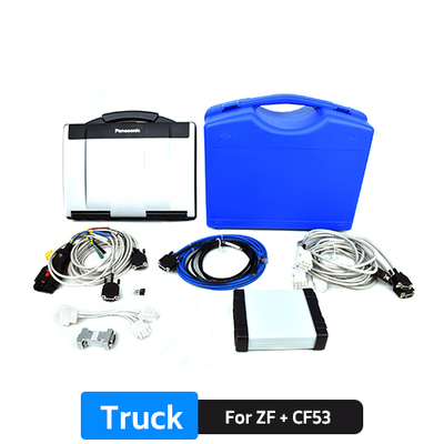 جهاز فحص CF53 محمول مع مجموعة تشخيص ناقل الحركة ZF DPA06 مع أحدث إصدار ZF-TESTMAN PRO DEVELOPMENT 10.5 مجموعة كاملة