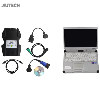 جهاز فحص وتشخيص شاحنات الخدمة الشاقة من نوع CFC2 Laptop مع ماسح تشخيصي Man T200 Man-cats، طقم تشخيص Man T200، إصدار كابل إيثرنت T200 مع برنامج V14.01