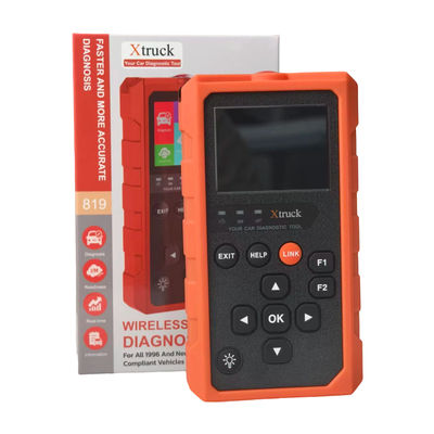أداة تشخيص Xtruck 819 OBD2 مع 9 بروتوكولات رئيسية دعم شاشة IPS 2.8 بوصة وموصول OBDII 16-pin