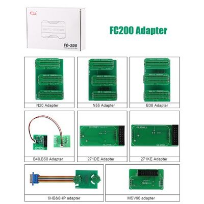 V1.3.3.2 CG FC200 ECU Programmer Full Version with New Adapters Set 6HP & 8HP / MSV90 / N55 / N20 / B48/ B58 and MPC5XX Adapter for EDC16/ ME9.0