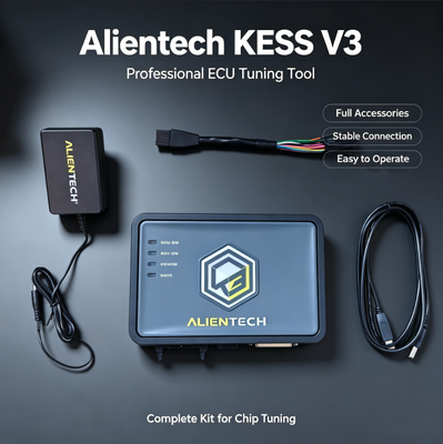 Alientech KESS V3 برنامج ECU مع نقل البيانات أسرع بـ 10 مرات، واجهة 9 لغات، وغرفة مركبة من الألياف الزجاجية