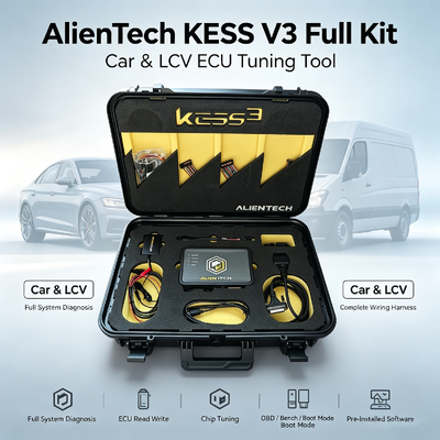 أداة برمجة وحدات التحكم الإلكترونية Alientech KESS3 مع واجهة متعددة اللغات للضبط عبر OBD و Bench Boot واشتراك مجاني لمدة 12 شهرًا