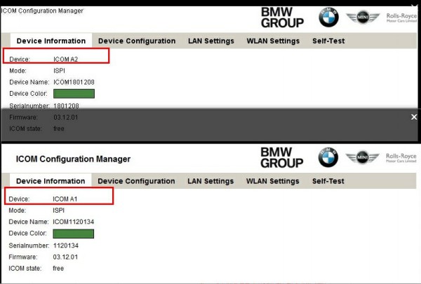 مقارنة BMW ICOM A2