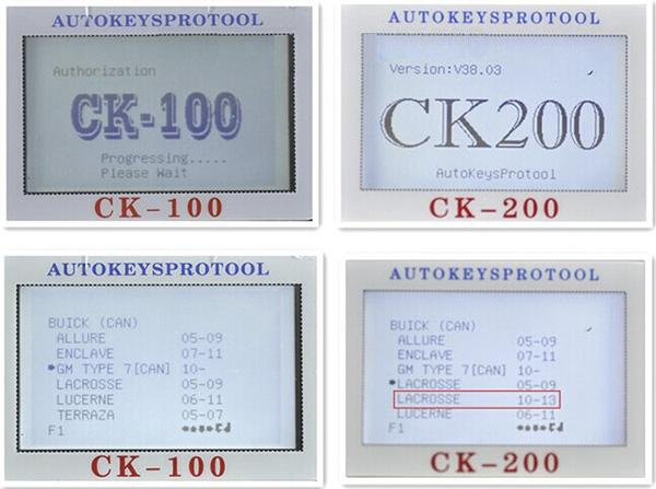 CK200 قارن إلى CK100 1