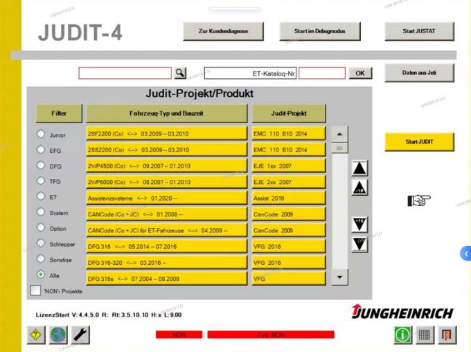 لوحة F110 مع For Judit Incado Box Jungheinrich 4 أداة تشخيص شاحنة مع 4.37 قطاعات البرمجيات 36